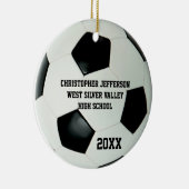 Voetbal voor kleurenfoto's keramisch ornament (Rechts)