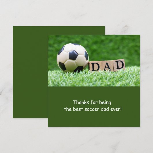 Voetbal voor papa op Vaderdag Feestdagenkaart (Voorkant / Achterkant)