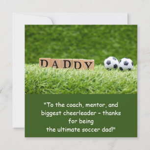 Voetbal voor papa op Vaderdag    Feestdagenkaart