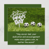 Voetbal voor papa op Vaderdag    Feestdagenkaart (Voorkant / Achterkant)
