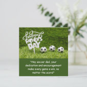 Voetbal voor papa op Vaderdag    Feestdagenkaart (Staand voorkant)