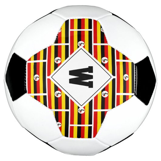 Voetbal voor patriottisch UGANDA FLAG Monogram (Gedraaid)