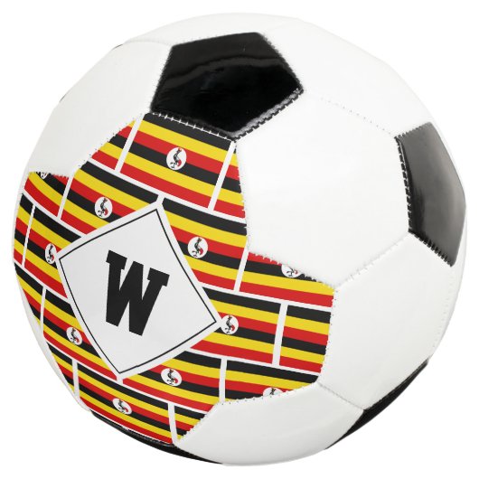 Voetbal voor patriottisch UGANDA FLAG Monogram (Drie kwart)
