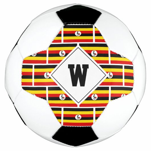 Voetbal voor patriottisch UGANDA FLAG Monogram (Voorkant)