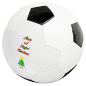 Voetbal voor vrolijk kerstfeest (Drie kwart)