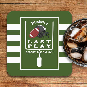 Voetbal vrijgezellenfeest laatste wedstrijd voor d kartonnen onderzetters