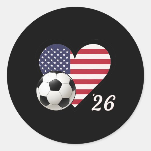 Voetbal VS 2026  Ronde Sticker (Voorkant)