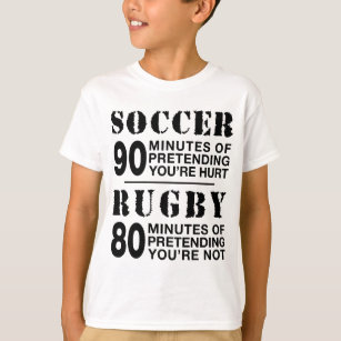 Voetbal vs Rugby T-shirt