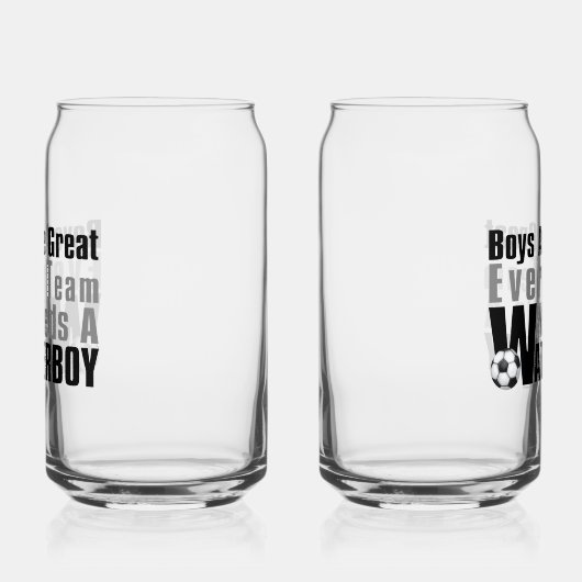 Voetbal Waterboy Blikvorm Glas (Links)