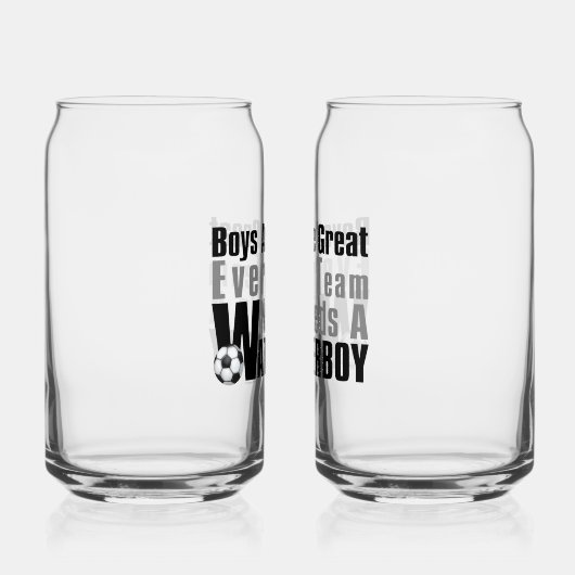 Voetbal Waterboy Blikvorm Glas (Rechts)