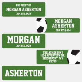 Voetbal waterdicht labels