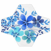 Voetbal Waterverf Blauw Bloem Ontwerp Kunst (Enkel)