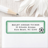 Voetbal Waterverf Green Return-adres Etiket (Insitu)