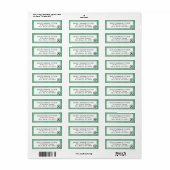 Voetbal Waterverf Groen Retouradres Etiket (Full Sheet)