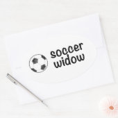 Voetbal weduwe sticker (Envelop)