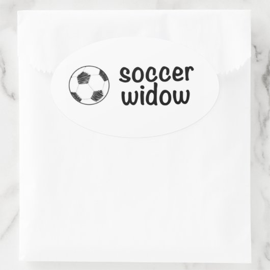Voetbal weduwe sticker (Tas)