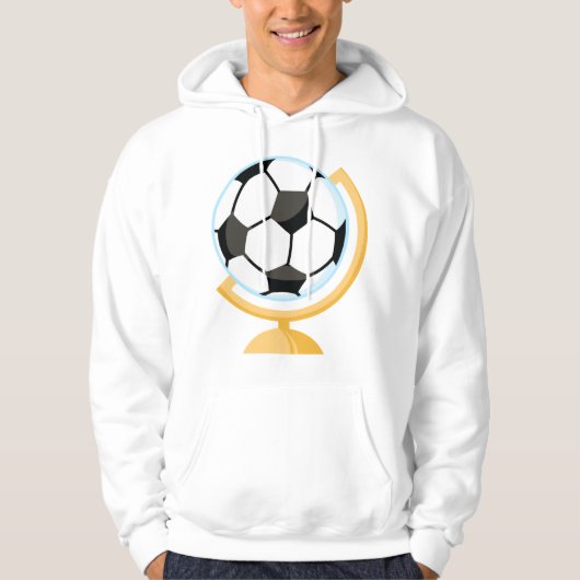 Voetbal Wereldbol Mannen Hoodie (Voorkant)