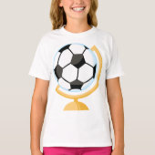 Voetbal Wereldbol Meisjes T-shirt (Voorkant)