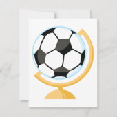 Voetbal Wereldbol Uitnodigingen (Voorkant)