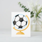 Voetbal Wereldbol Uitnodigingen (Staand voorkant)