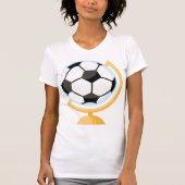Voetbal Wereldbol Vrouwen T-shirt (Voorkant)