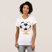 Voetbal Wereldbol Vrouwen T-shirt (Voorkant volledig)