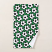 Voetbal White Black Green Kinder Decor Bad Handdoek (Handdoek)