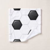 Voetbal White Black Groen Kinder Aangepaste naam Bad Handdoek (Wasdoekje)