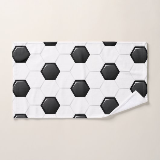 Voetbal White Black Groen Kinder Aangepaste naam Bad Handdoek (Handdoek)