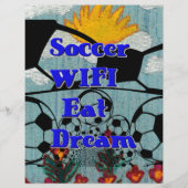 Voetbal WIFI Eet Dromen – Leuke Sport Art Print (Voorkant)