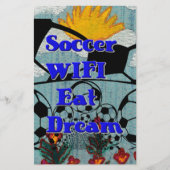 Voetbal WIFI Eet Dromen – Leuke Sport Art Print (Voorkant)