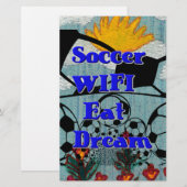 Voetbal WIFI Eet Dromen – Leuke Sport Art Print (Voorkant / Achterkant)