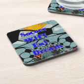 Voetbal WIFI Eet Dromen – Leuke Sport Art Print Bier Onderzetter (Linkerzijde)