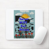 Voetbal WIFI Eet Dromen – Leuke Sport Art Print Muismat (Met muis)