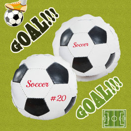 Voetbal Wit en Zwart Futbol Sportthema Rond Kussen