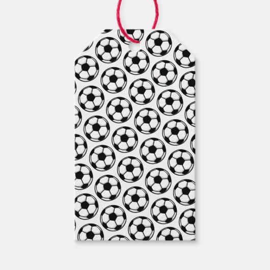 Voetbal Wit Zwart Groen Sportteam Kinderen Cadeaulabel (Voorkant)