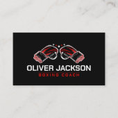 Voetbal Witte en rode handschoenen Visitekaartje (Voorkant)