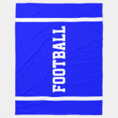 VOETBAL Witte tekst eindzone strepen op Fleece Deken (Voorkant)