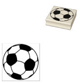 Voetbal Wood Art Stamp Rubberstempel (Gestempeld)