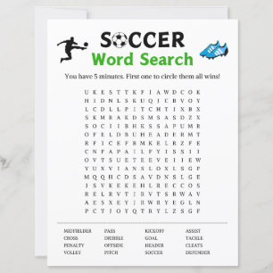 Voetbal Word Zoeken spel