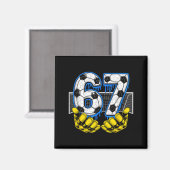 Voetbal Zes Zeven 67 Grappige Gen Alpha Meme Magneet (Voorkant / Achterkant)
