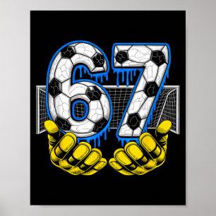 Voetbal Zes Zeven 67 Grappige Gen Alpha Meme Poster