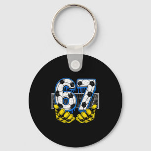 Voetbal Zes Zeven 67 Grappige Gen Alpha Meme  Sleutelhanger