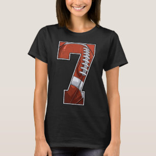 Voetbal Zevende 7e Verjaardag Jongen 7 Zeven Jaar  T-shirt