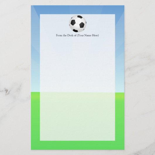voetbal zonnige dag briefpapier (Voorkant)