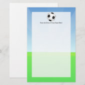 voetbal zonnige dag briefpapier (Voorkant / Achterkant)