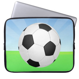 Voetbal zonnige dag laptop sleeve