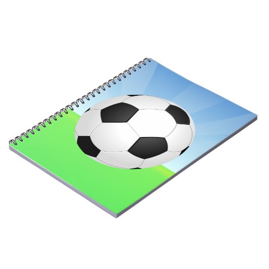 Voetbal zonnige dag notitieboek (Linkerzijde)