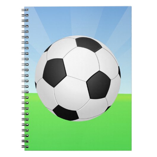 Voetbal zonnige dag notitieboek (Voorkant)