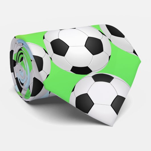voetbal zonnige dag stropdas (Opgerold)